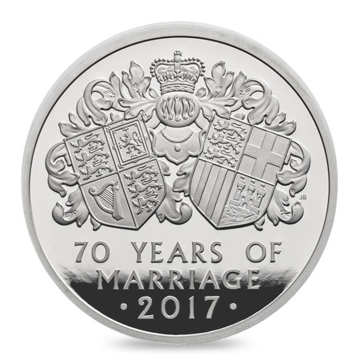 Platinum Wedding 2017 UK £5 Platinum Proof Piedfort Coin