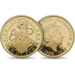 The Unicorn of Scotland 2017 UK Gold Proof Quarter-Ounce Coin