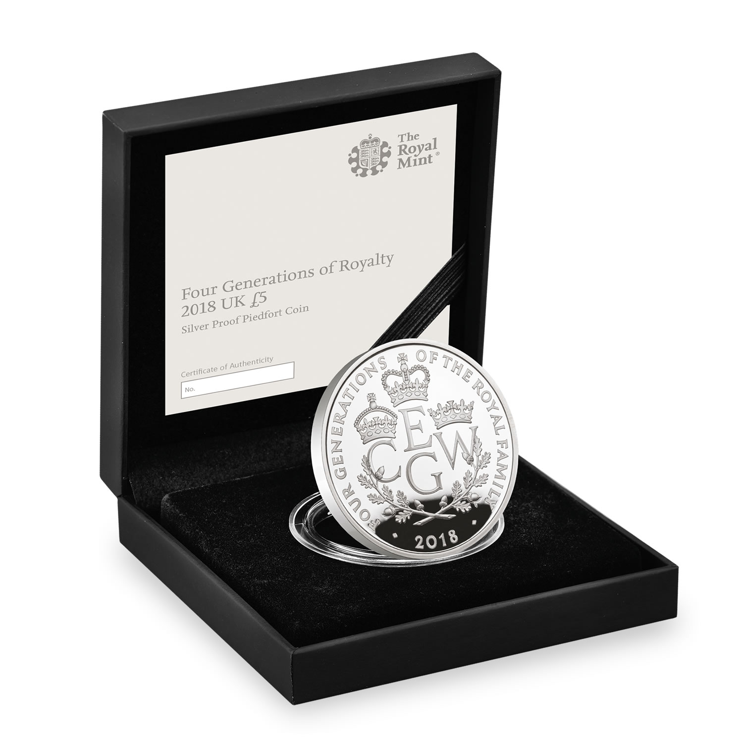 Four Generations of Royalty 2018 £5 Silver Proof Piedfort | Royal Mint
