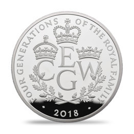 Four Generations of Royalty 2018 UK Silver Five-Ounce Coin
