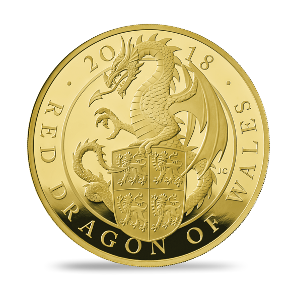 The Red Dragon of Wales 2018 UK Gold Proof Kilo Coin