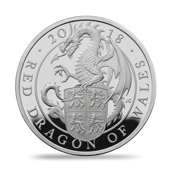 The Red Dragon of Wales 2018 UK One-Ounce Silver Proof Coin