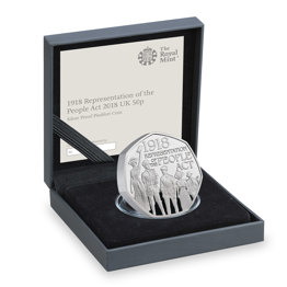 Representation of the People Act 2018 UK 50p Silver Proof Piedfort Coin