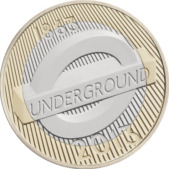 2 london underground roundel coin - The Underground&#039;s £2 coin